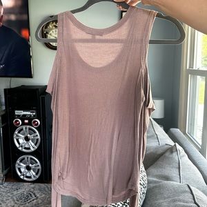 Tan off the shoulder top